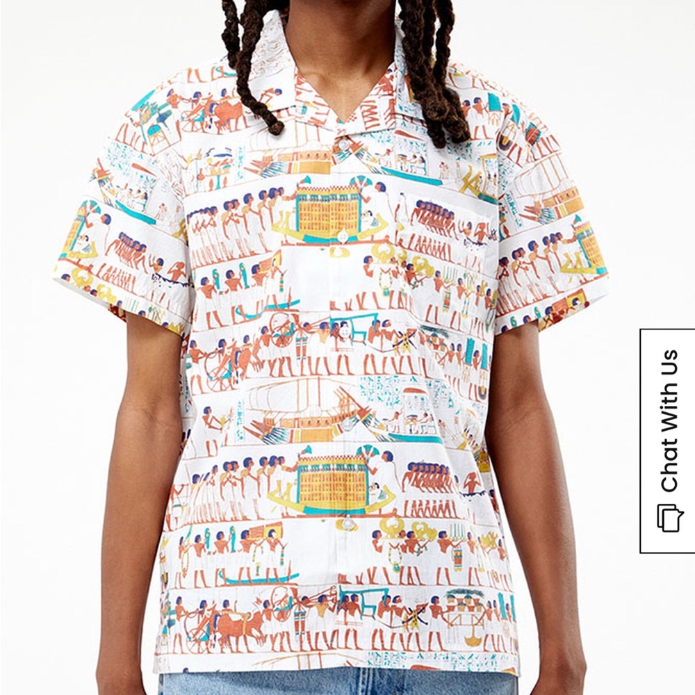 Obey's Heiro Egyptian Woven Button Down Shirt Men’s Small